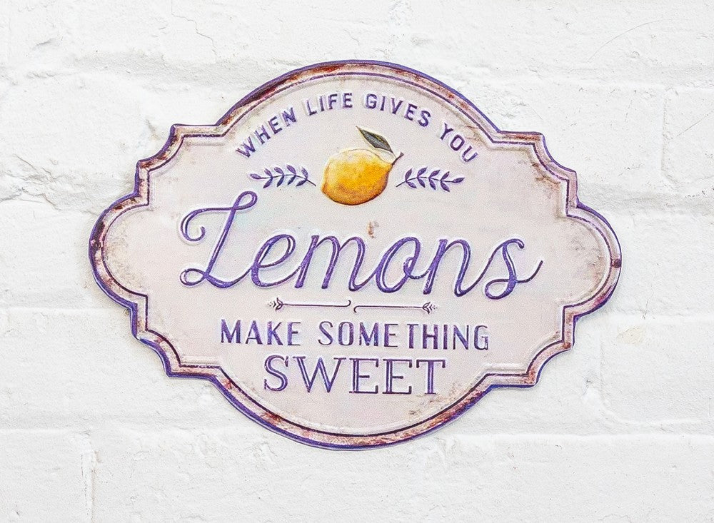 Metal Lemon Sign