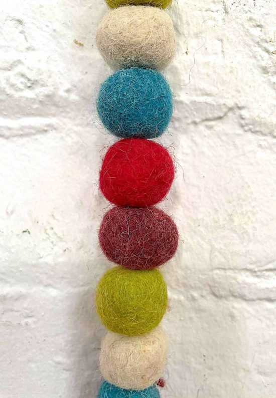 String of Autumn Felt Balls